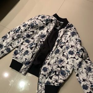 Forever 21 Flower Bomber Jacket size small